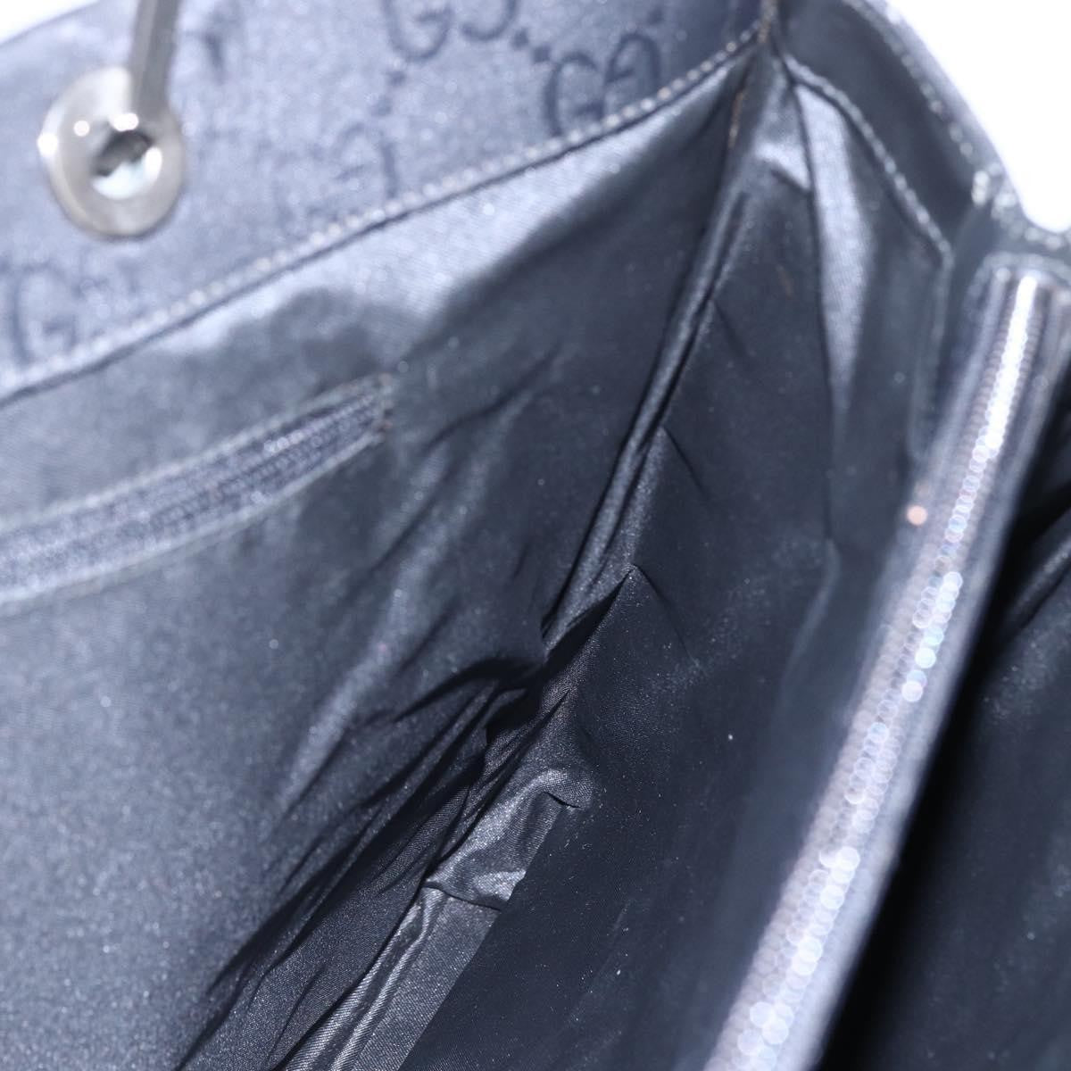 Gucci Vintage Bamboo Handle Tote GG Nylon, BLACK, NYLON, Tote bag