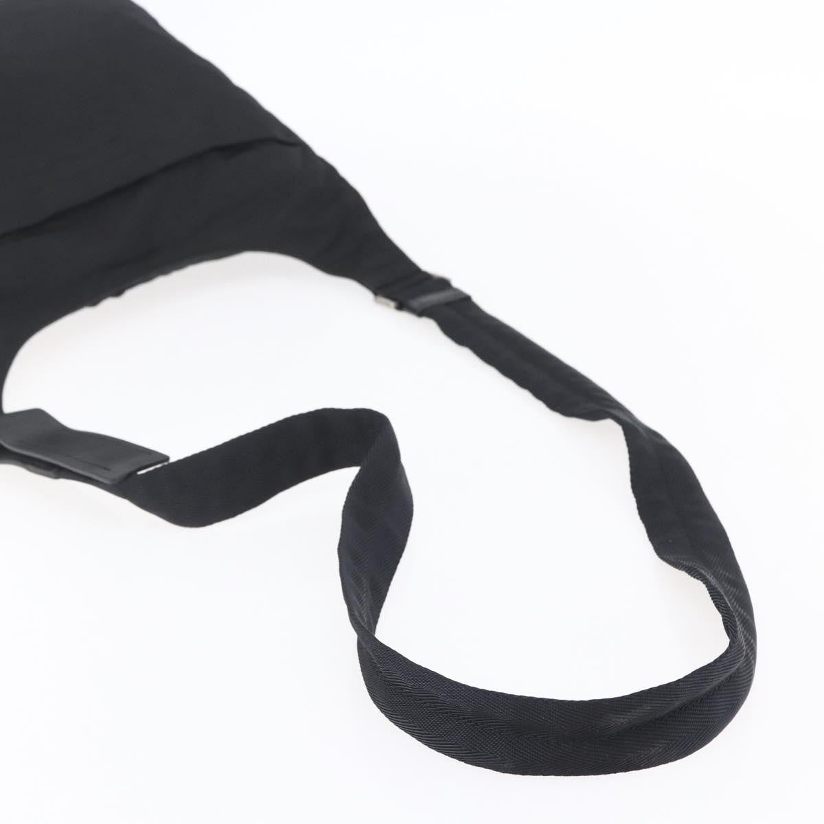 Prada Zip Messenger Quilted Tessuto, Black, Nylon, Shoulder Bag