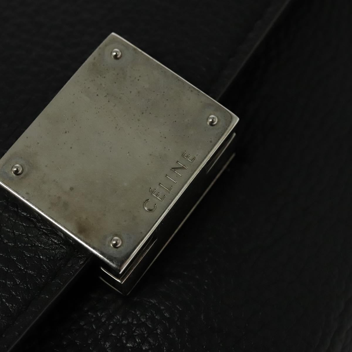 Celine Trapeze Bag Leather with Suede, BLACK, LEATHER, Handbag