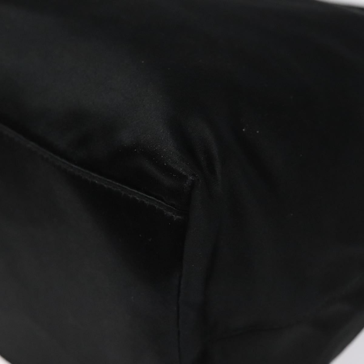 Prada Resin Handle Tote Satin, BLACK, SATIN, Tote bag