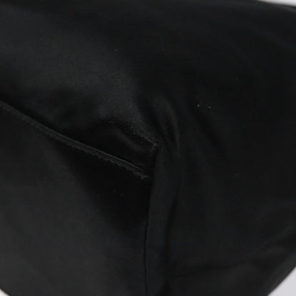 Prada Resin Handle Tote Satin, BLACK, SATIN, Tote bag