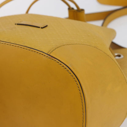 Gucci Bright Bucket Bag Diamante Leather, YELLOW, LEATHER, Shoulder bag