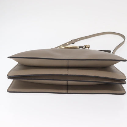 Chloe Faye Shoulder Bag Leather and Suede, BEIGE, SUEDE, Shoulder bag