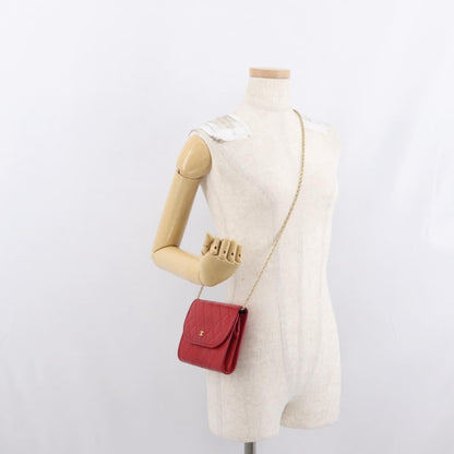 Chanel Vintage Clutch Leather, RED, LEATHER, Clutche & pouche