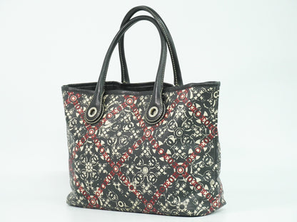 Chanel Optic Coco Tote Printed Coated Canvas with Caviar, MULTICOLOUR, CANVAS, Tote bag