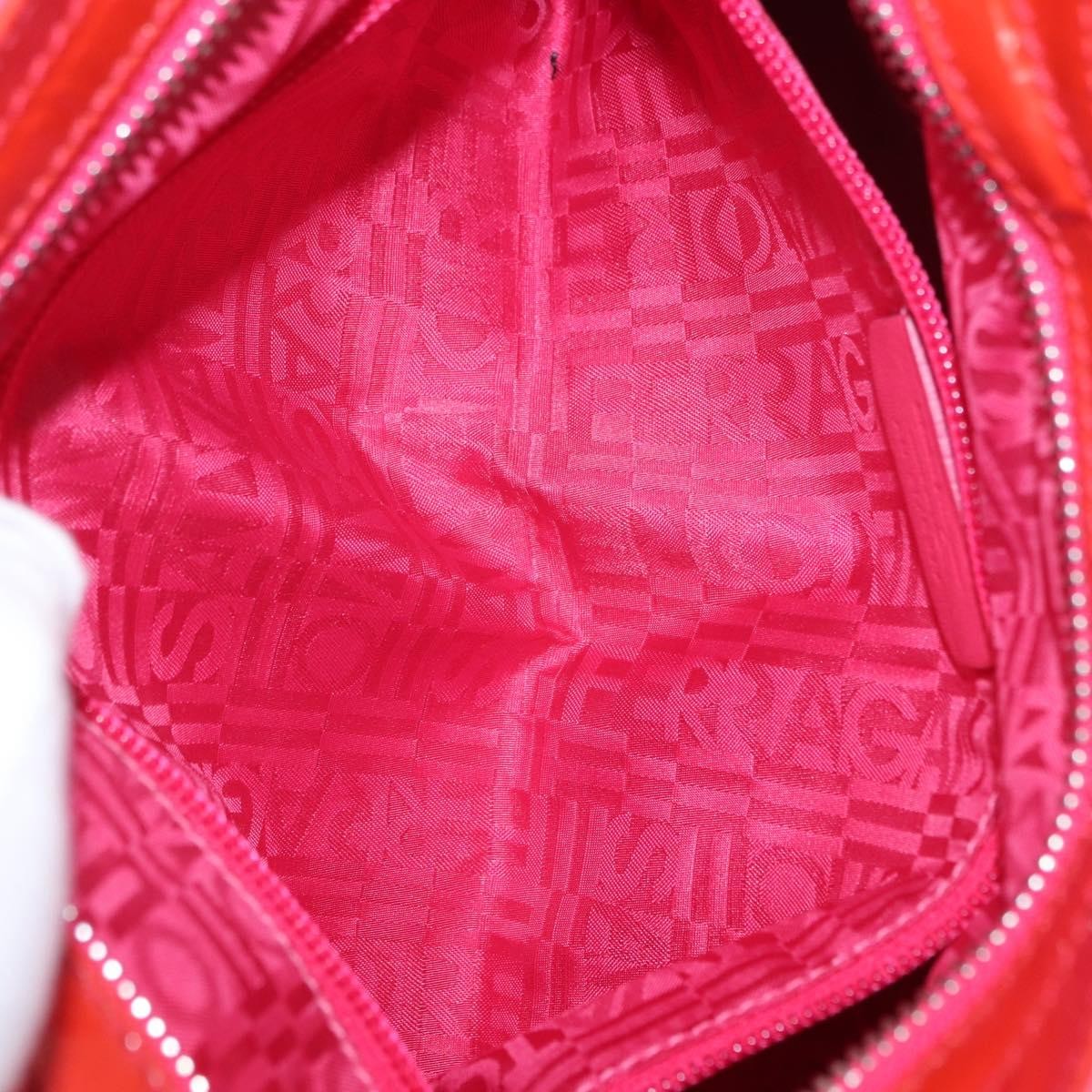 Salvatore Ferragamo Gancini handbag Patent leather, RED, PATENT_LEATHER, Handbag