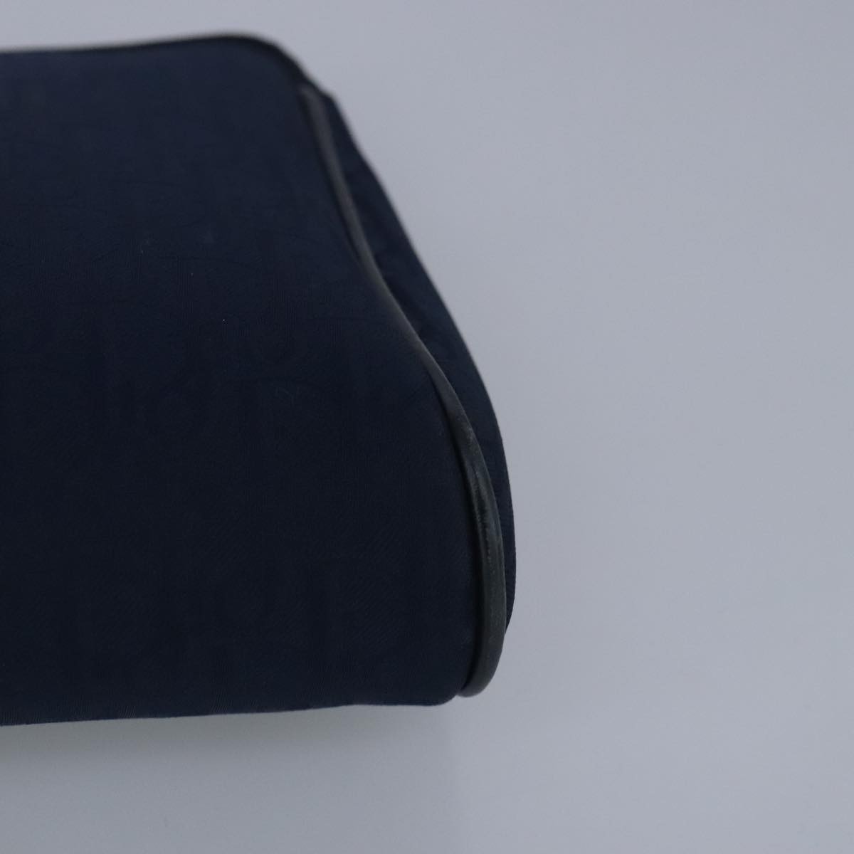 Christian Dior Vintage Trotter Pouch Canvas, NAVY, CANVAS, Clutche & pouche