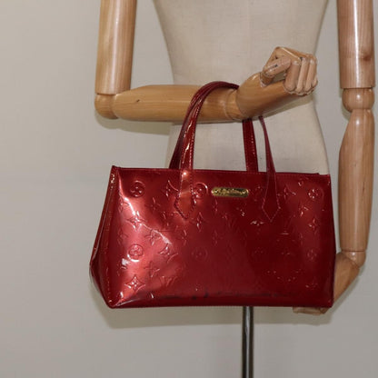 Louis Vuitton Wilshire Handbag Monogram Vernis, RED, PATENT_LEATHER, Handbag