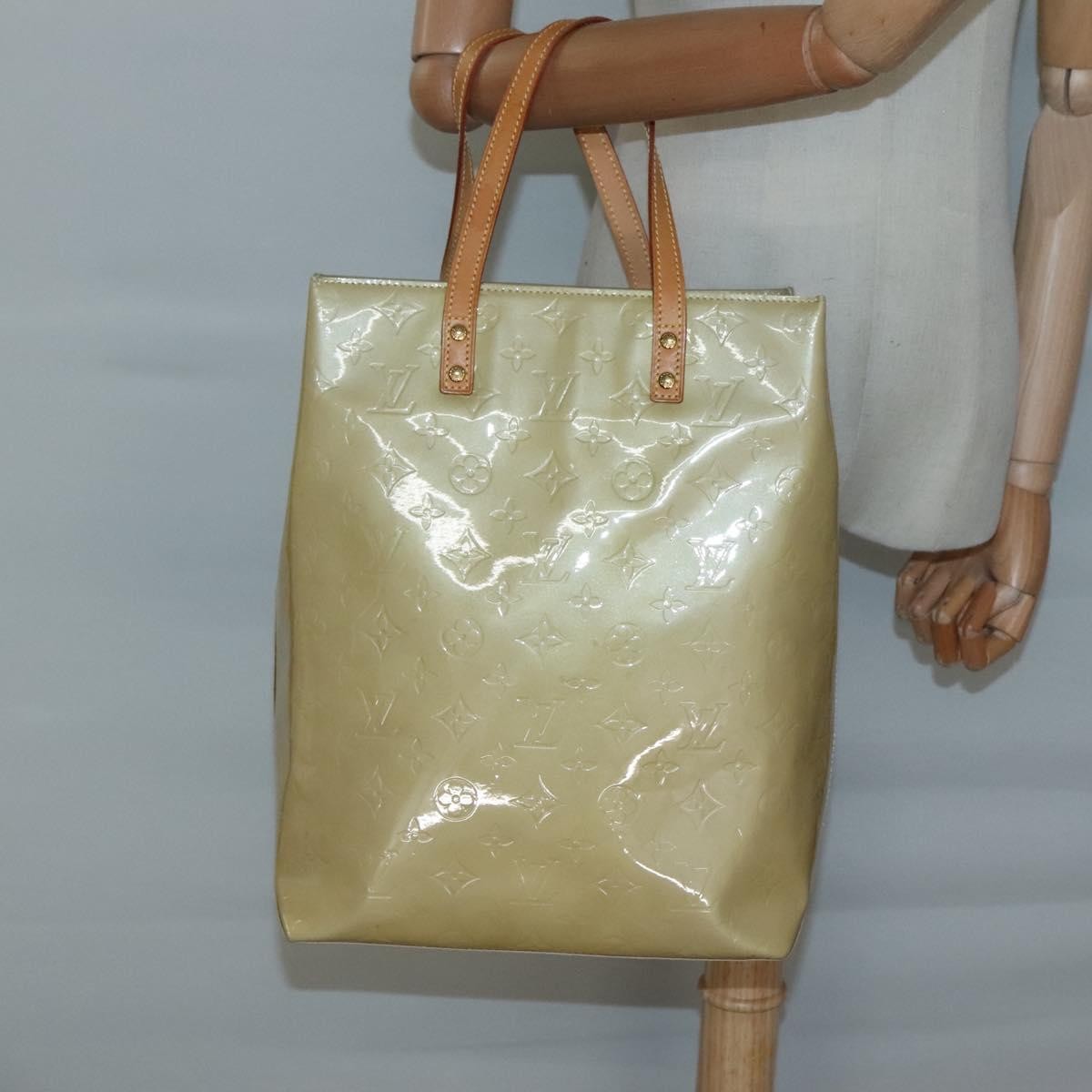 Louis Vuitton Reade Handbag Monogram Vernis, Beige, Patent Leather, Handbag