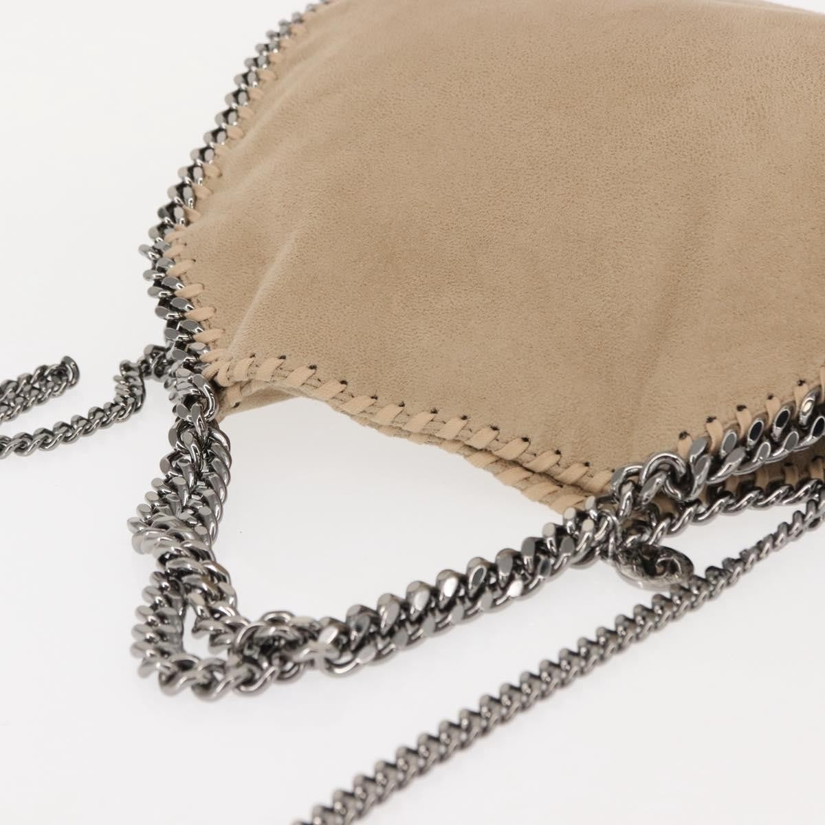 Stella McCartney Falabella Fold Over Bag Shaggy Deer, BEIGE, POLYESTER, Crossbody bag
