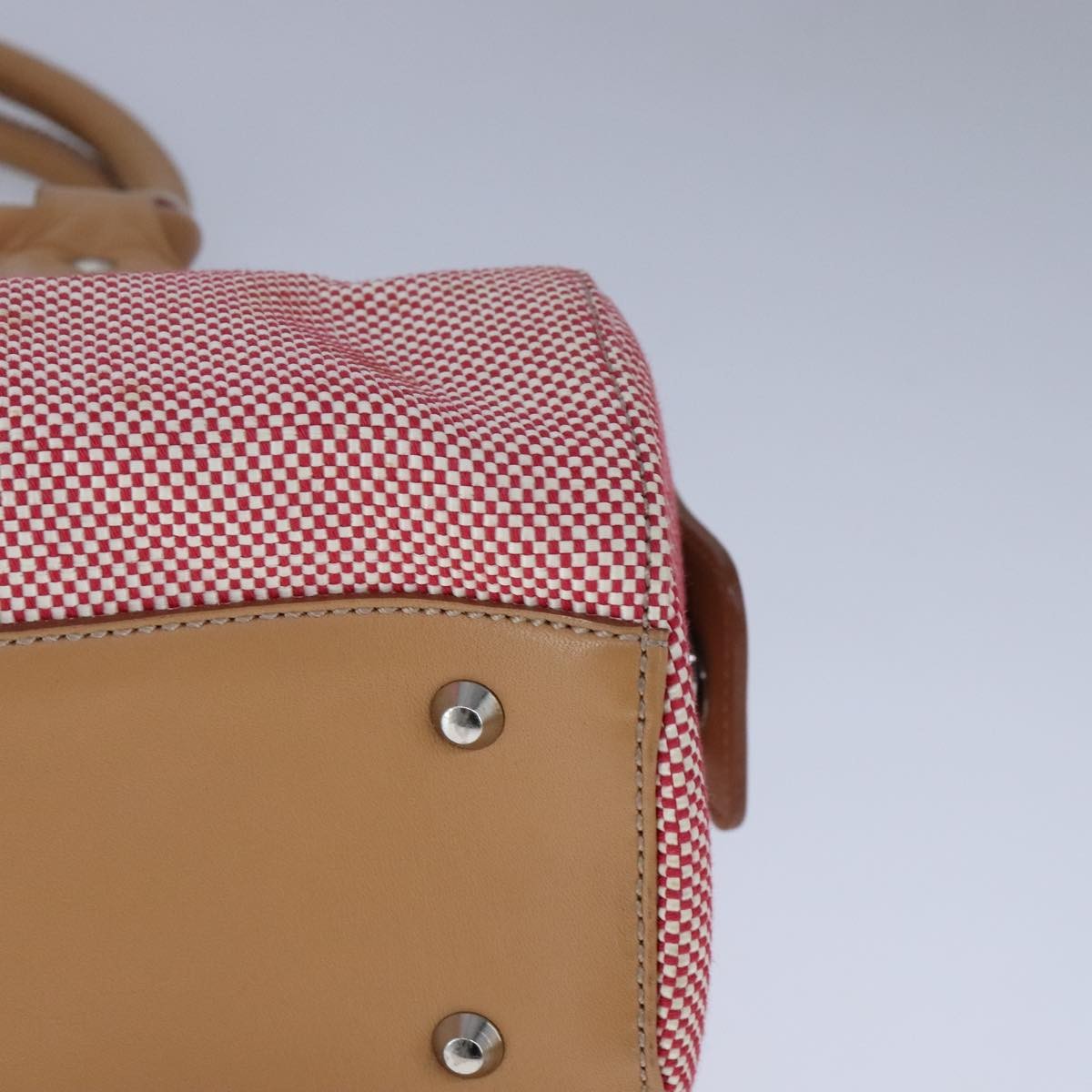 Burberry Vintage Handbag Canvas, RED, CANVAS, Handbag
