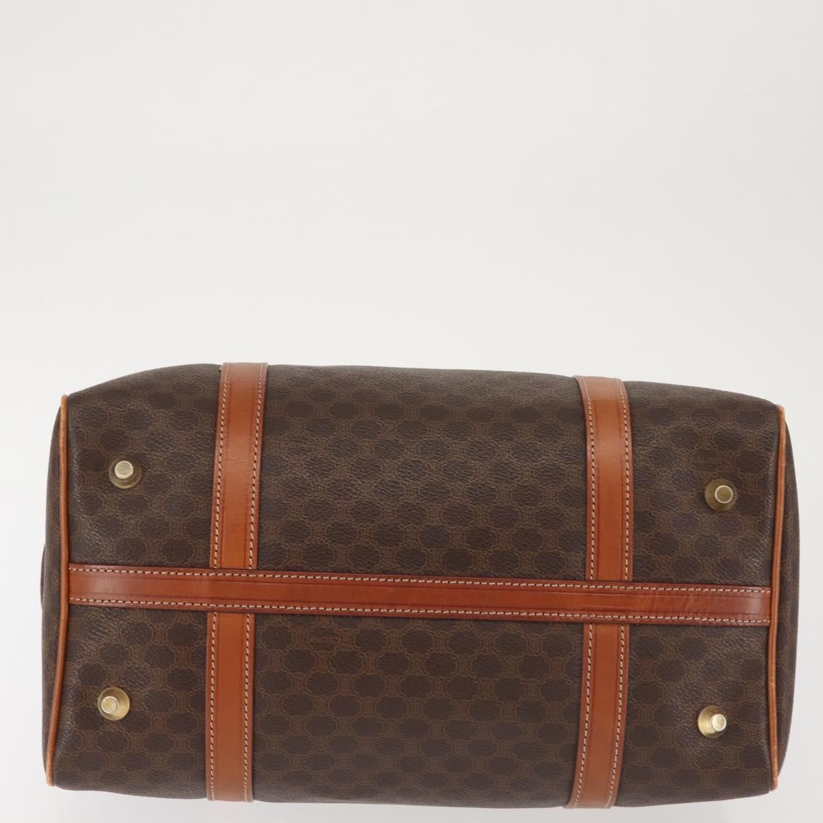 Celine Vintage Boston Bag Macadam Coated Canvas, BROWN, CANVAS, Handbag