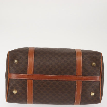 Celine Vintage Boston Bag Macadam Coated Canvas, BROWN, CANVAS, Handbag