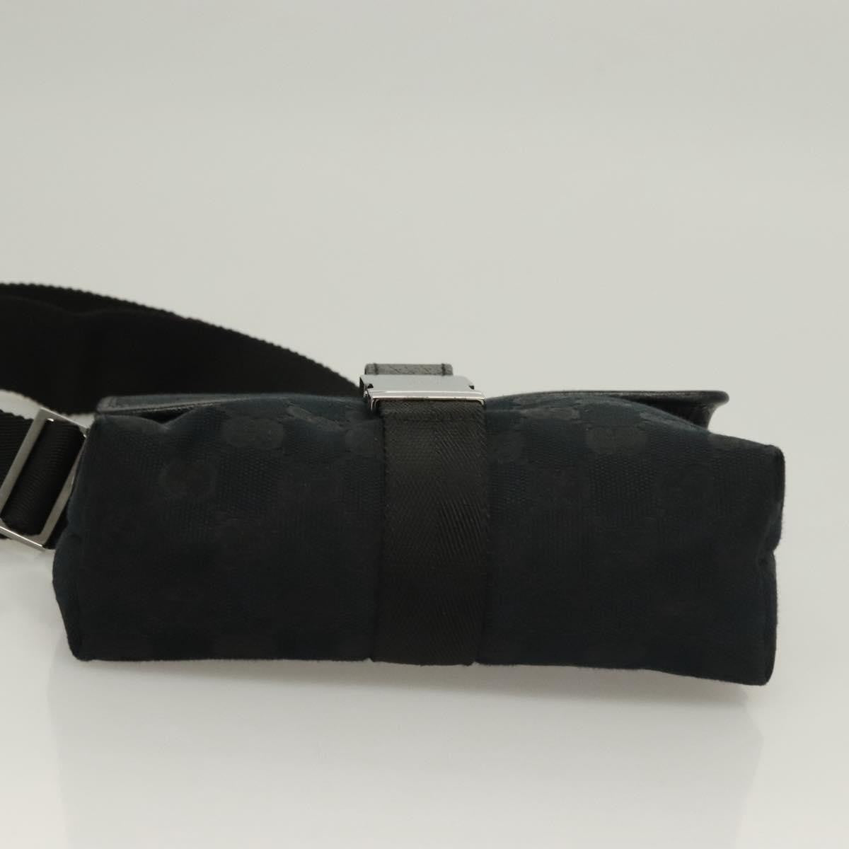 Gucci Buckle Belt Bag GG Canvas, Black, Canvas, Belt