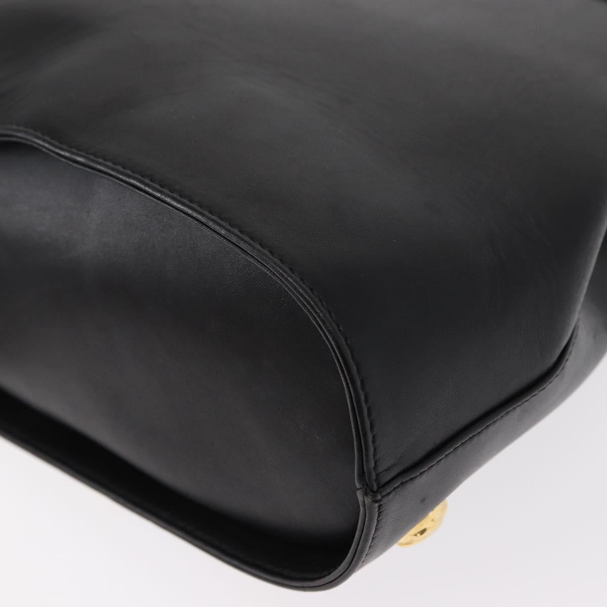 Salvatore Ferragamo Vintage Handbag Leather, BLACK, LEATHER, Handbag