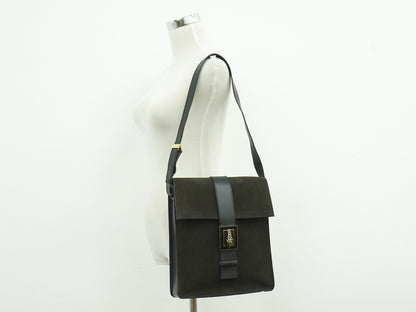 Gucci Tiger Head Shoulder bag Suede, BROWN, SUEDE, Shoulder bag
