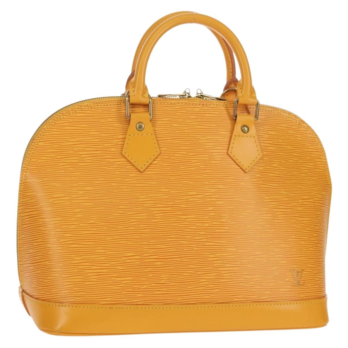 Louis Vuitton Alma Handbag Epi Leather, YELLOW, LEATHER, Handbag