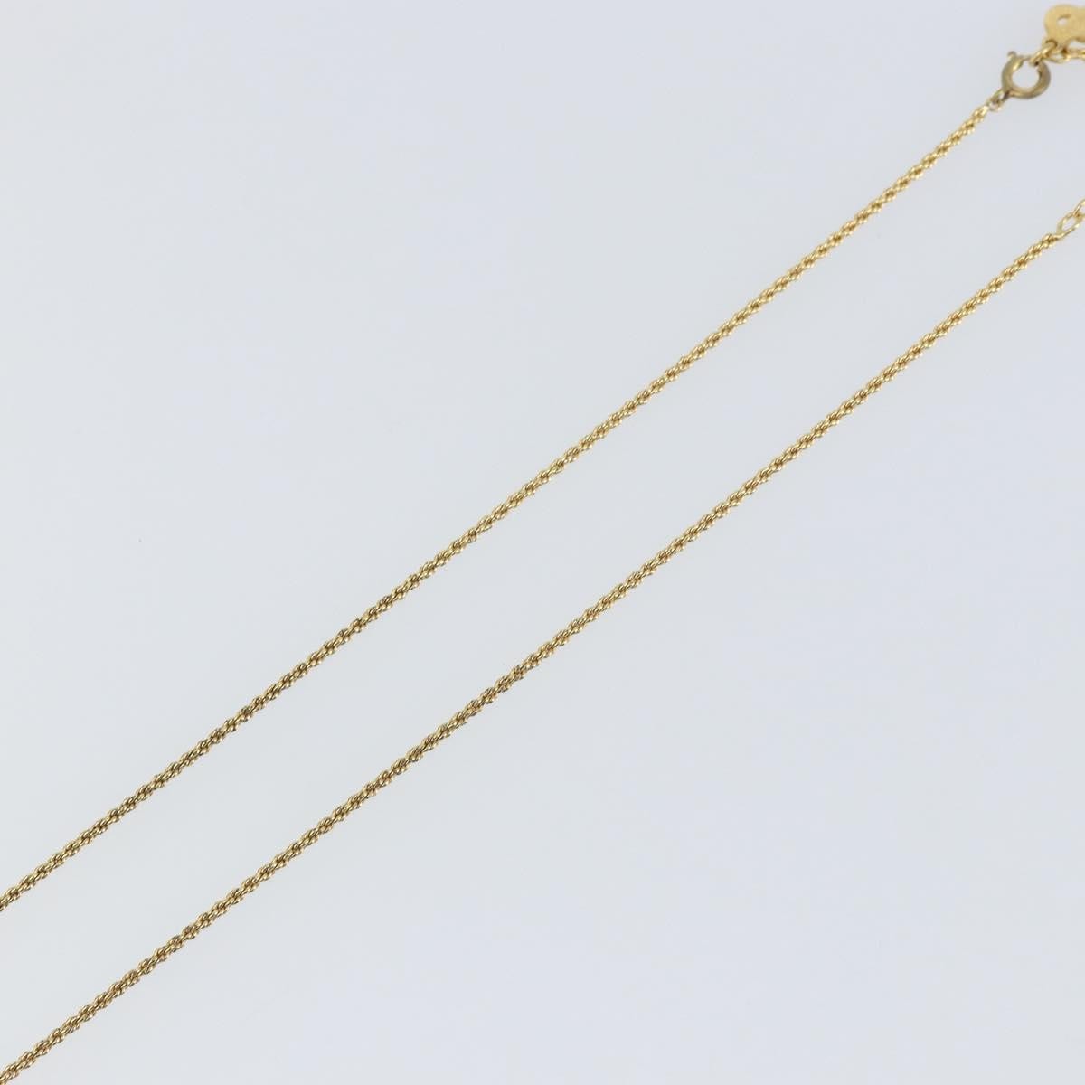 Christian Dior Vintage CD Pendant Necklace Metal, GOLD, METAL, Necklace