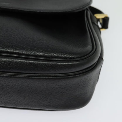 Burberry Vintage Crossbody Bag Leather, BLACK, LEATHER, Shoulder bag