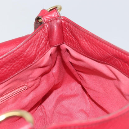 Salvatore Ferragamo Gancini Shoulder Bag Leather, RED, LEATHER, Shoulder bag