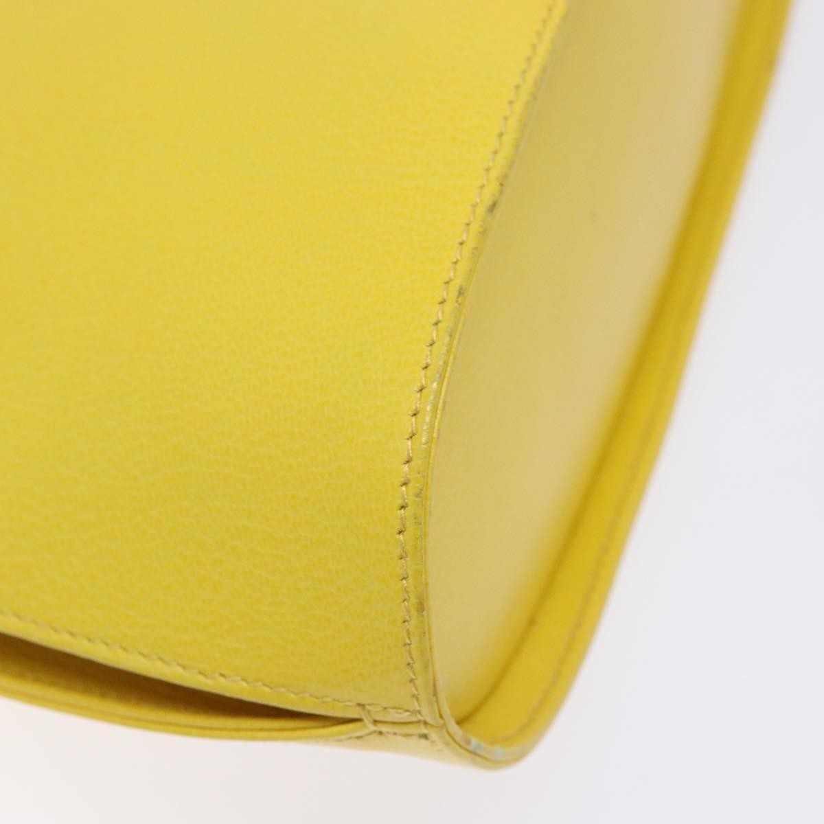 Salvatore Ferragamo Wanda Top Handle Shoulder Bag Leather, YELLOW, LEATHER, Handbag