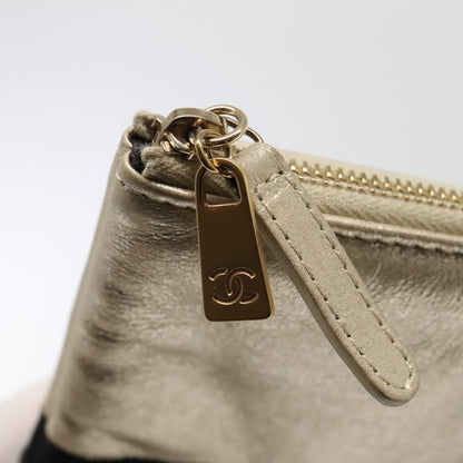 Chanel Pearl O Case Clutch Quilted Lambskin and Calfskin, BLACK, LEATHER, Clutche & pouche