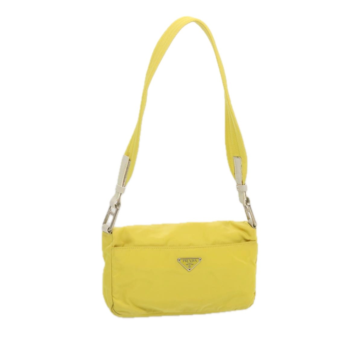 Prada Vintage Shoulder Bag Tessuto, Yellow, Nylon, Shoulder Bag