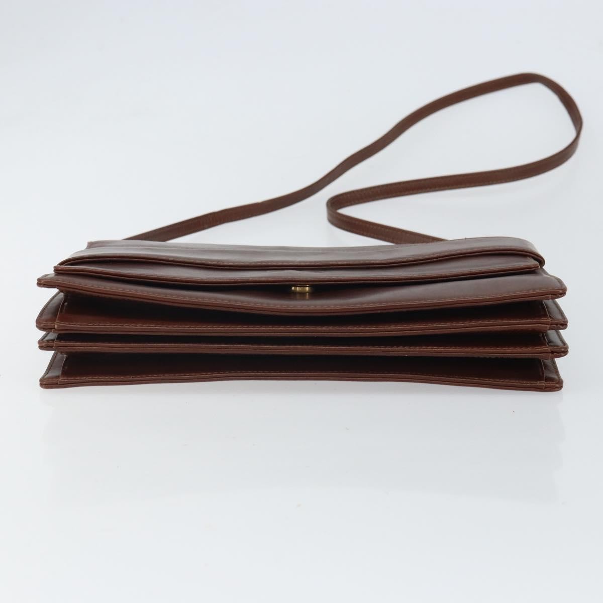 Valentino Garavani Vintage shoulder bag Leather, BROWN, LEATHER, Shoulder bag