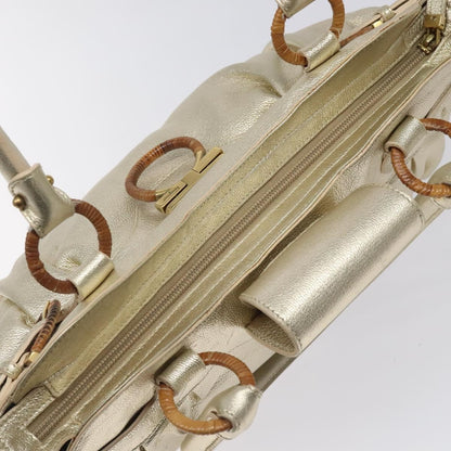 Salvatore Ferragamo Marisa Satchel Leather, GOLD, LEATHER, Shoulder bag