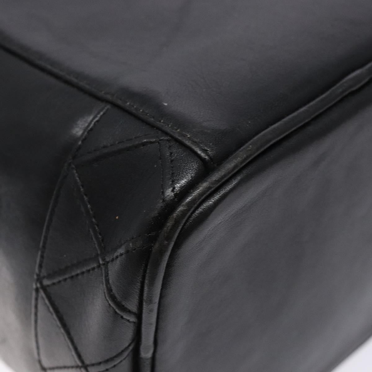 Chanel Vanity pouch Leather, BLACK, LEATHER, Toiletry Case