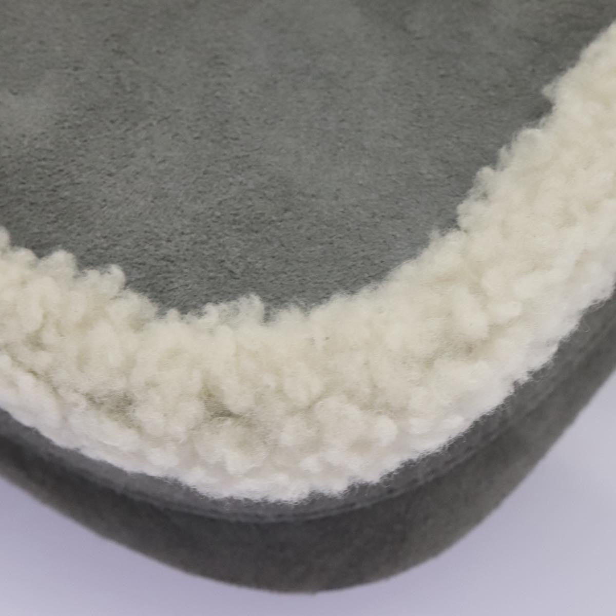 Christian Dior Bobby Flap Bag Shearling and Suede, GRAY, SUEDE, Shoulder bag