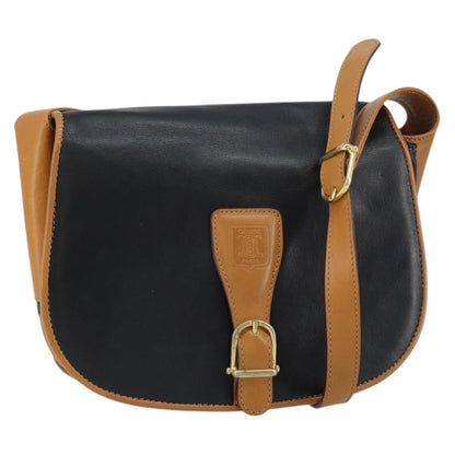Celine Vintage Shoulder Bag Leather, BLACK, LEATHER, Shoulder bag