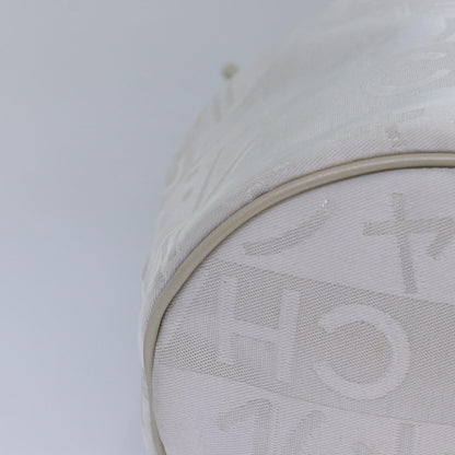 Chanel Vintage 2-Pouch Camera Bag Quilted Lambskin, WHITE, CANVAS, Crossbody bag