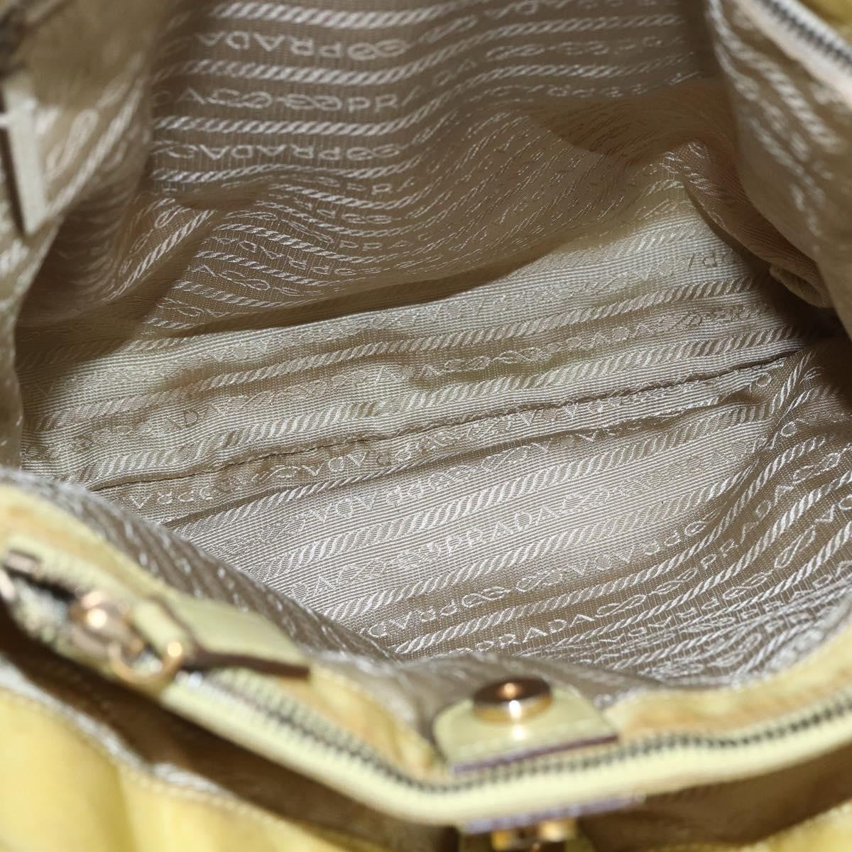 Prada Vintage Tote Tessuto, YELLOW, NYLON, Tote bag