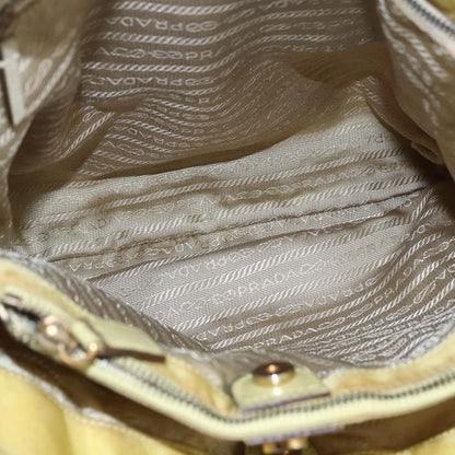 Prada Vintage Tote Tessuto, YELLOW, NYLON, Tote bag