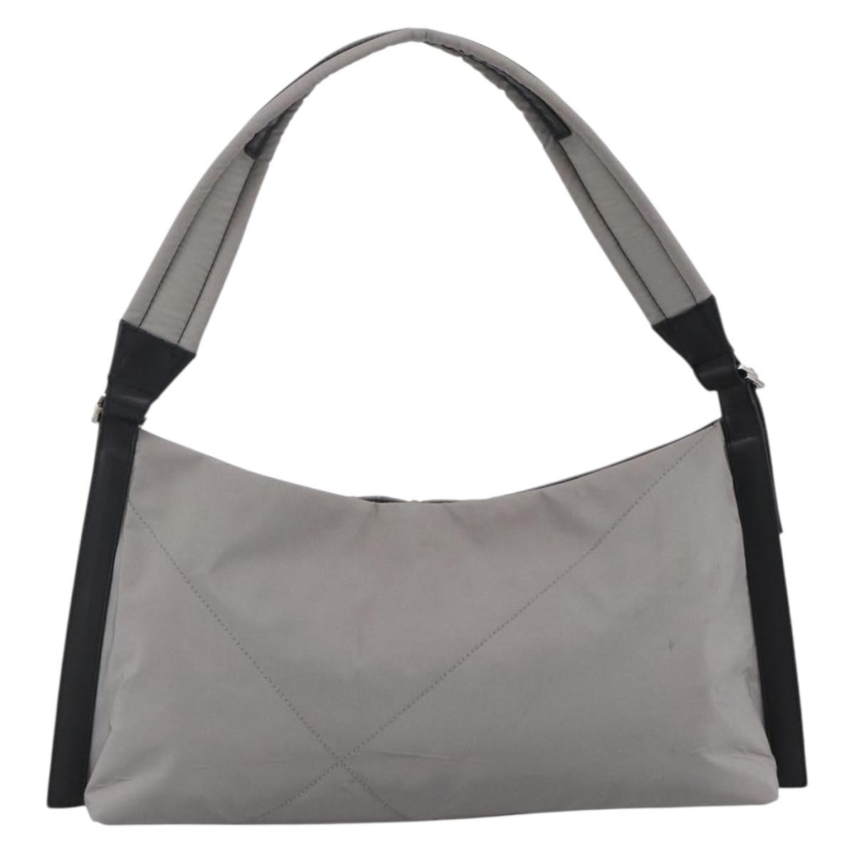 Salvatore Ferragamo Vintage Shoulder Bag Nylon, GRAY, NYLON, Shoulder bag
