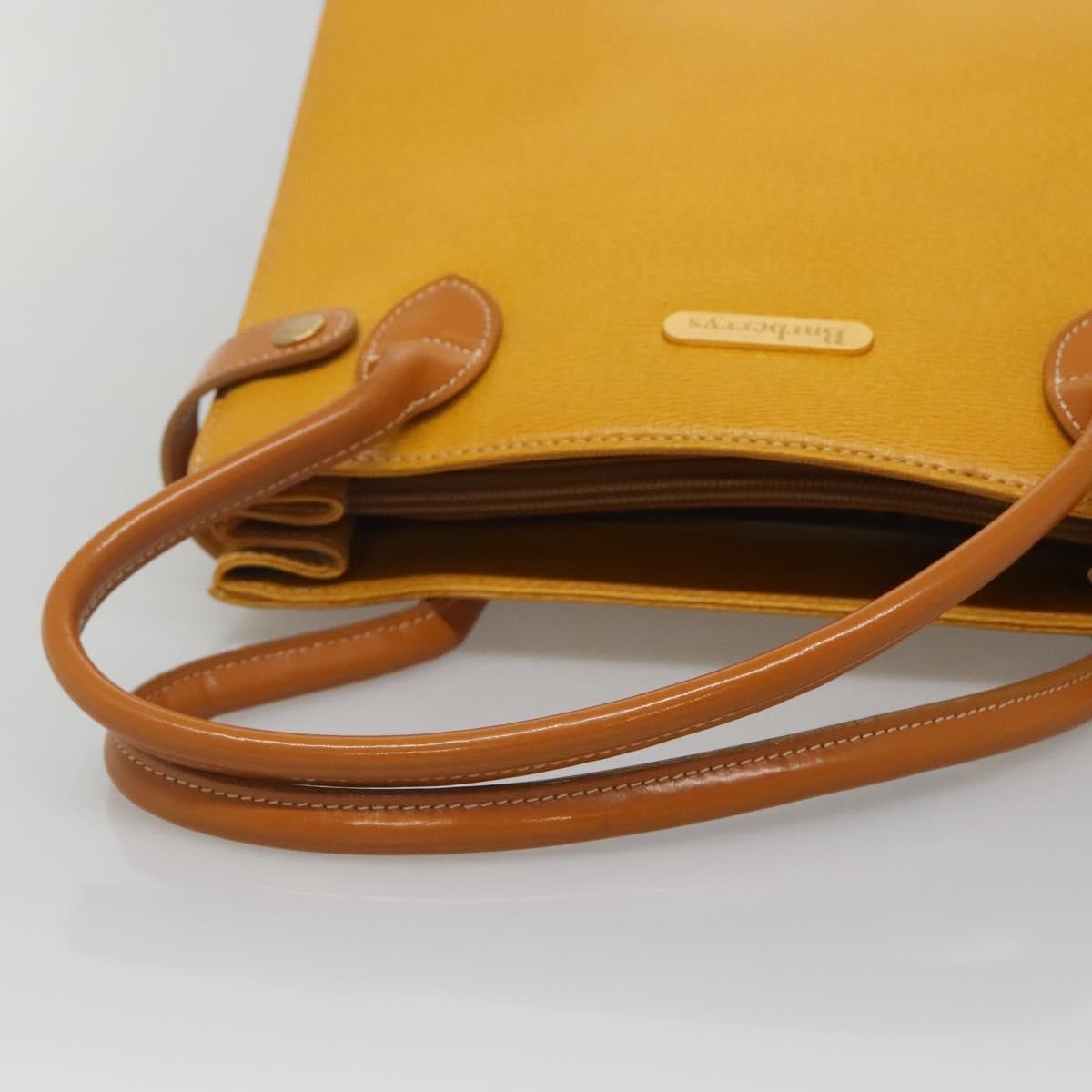 Burberry Vintage Handbag Leather, YELLOW, LEATHER, Handbag