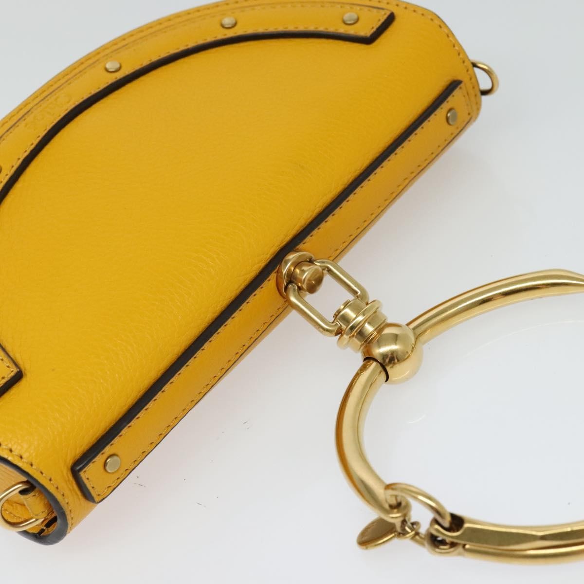 Chloe Nile Crossbody Bag Leather, YELLOW, LEATHER, Crossbody bag