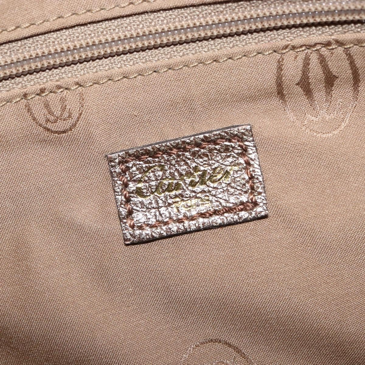 cartier Marcello Handbag Leather, GOLD, LEATHER, Tote bag