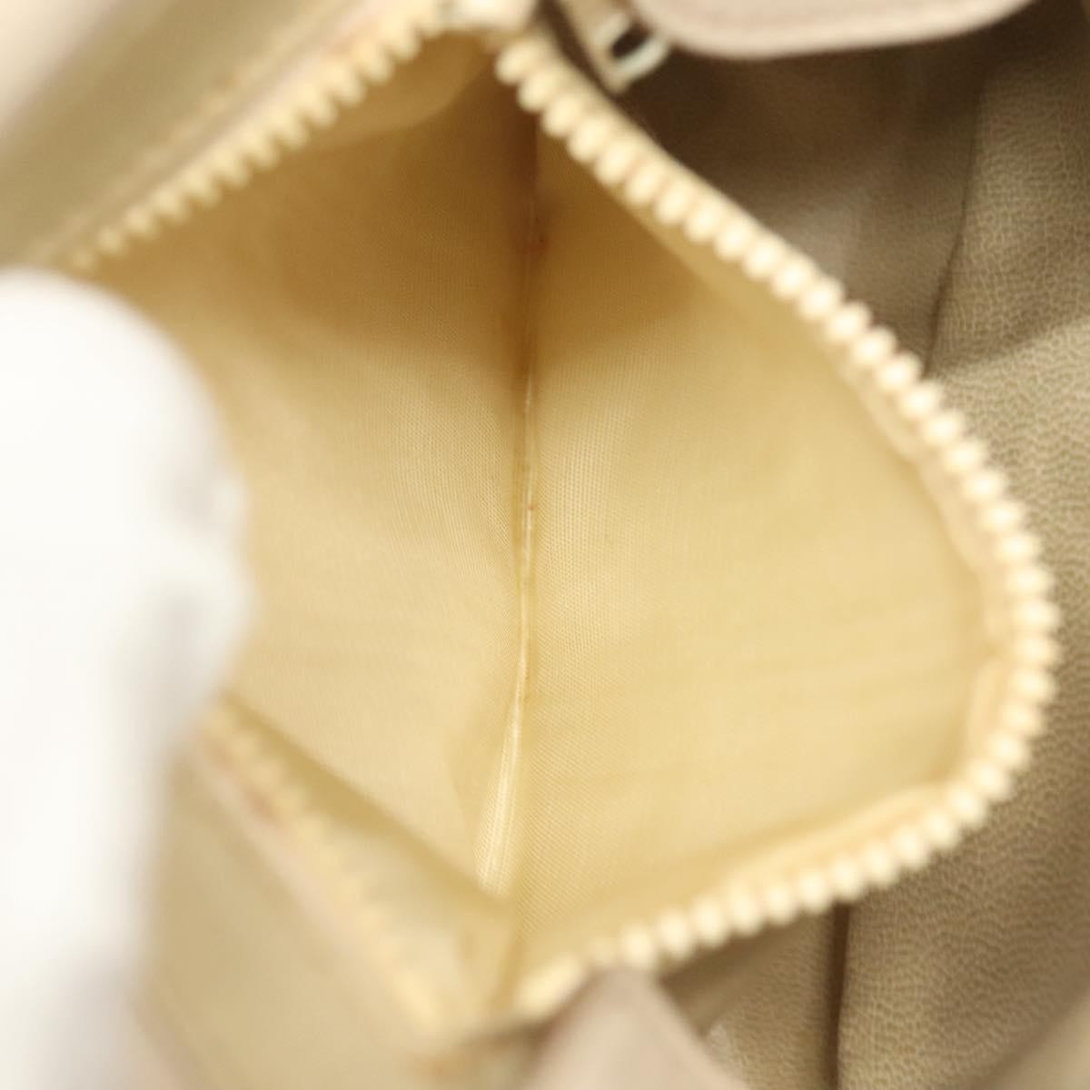 Celine Vintage Triomphe Shoulder Bag Leather, BEIGE, LEATHER, Shoulder bag