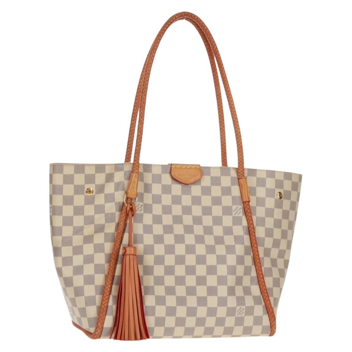 Louis Vuitton Propriano Handbag Damier, WHITE, CANVAS, Tote bag