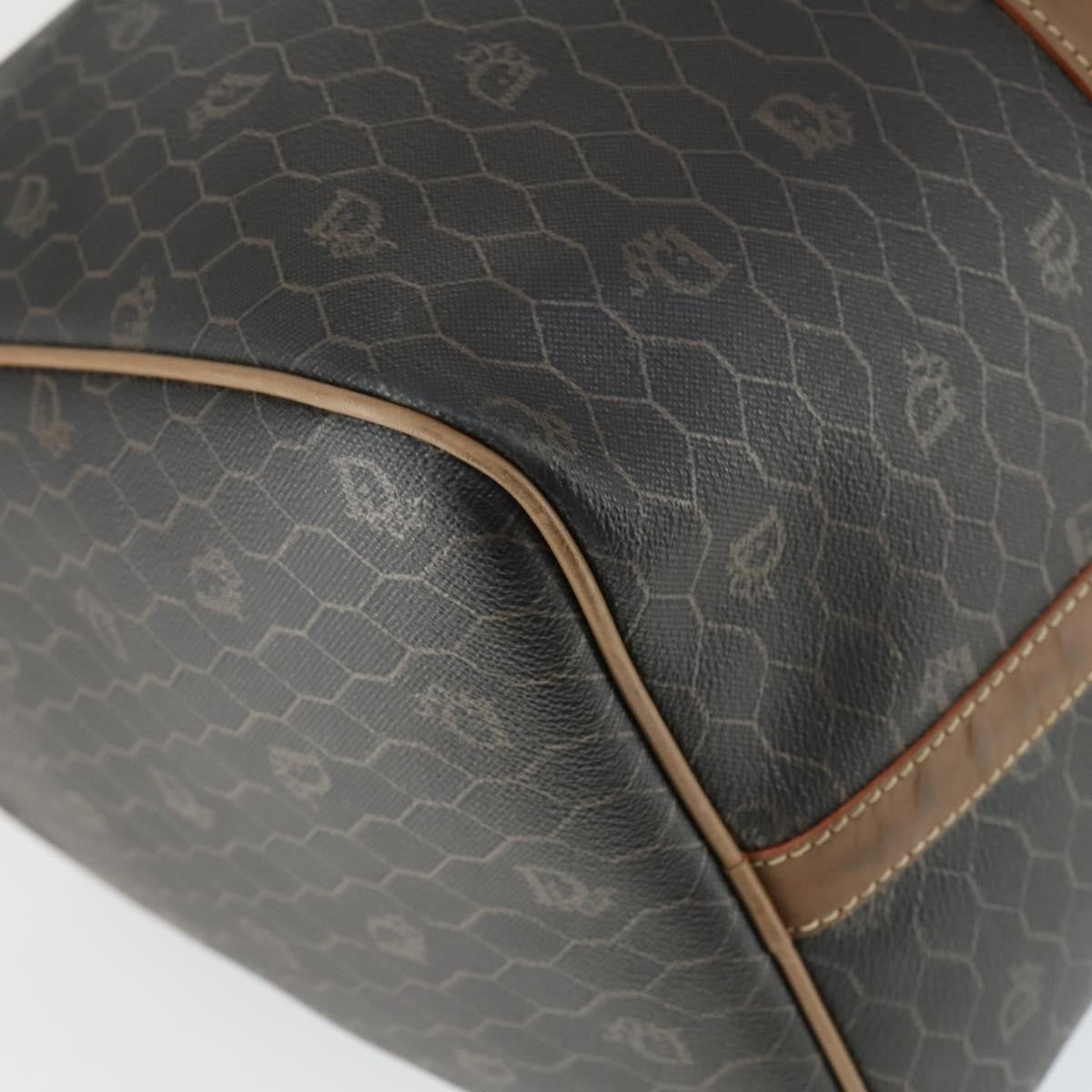 Christian Dior Vintage Honeycomb Boston bag Canvas and Leather, BLACK, CANVAS, Travel bag