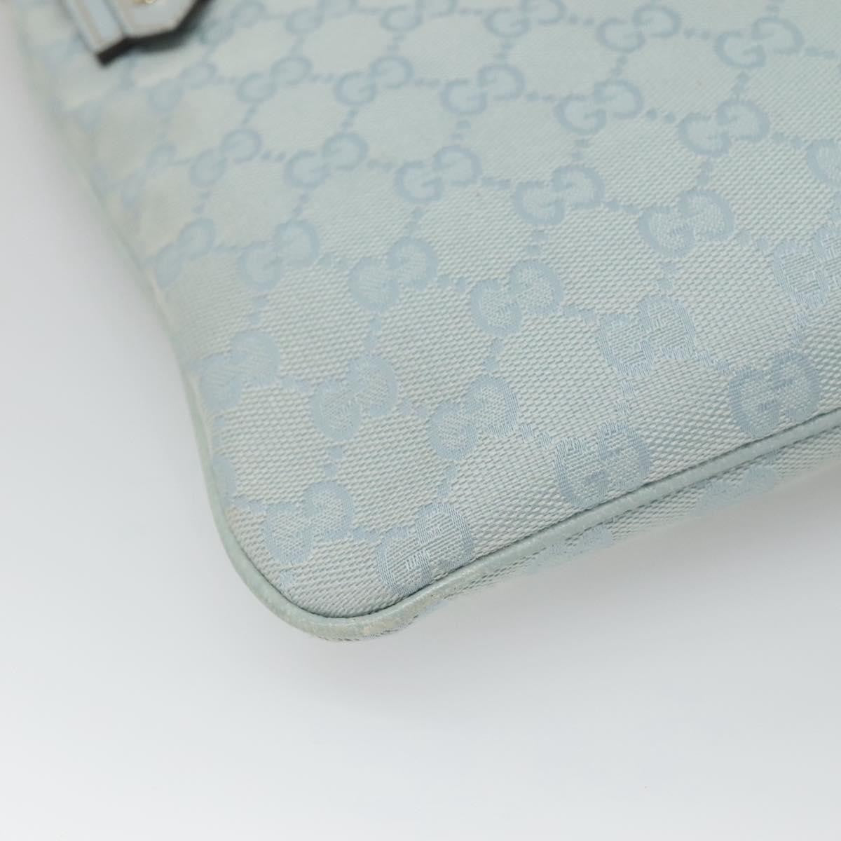 Gucci Vintage Flat Messenger Bag GG Canvas, BLUE, CANVAS, Shoulder bag