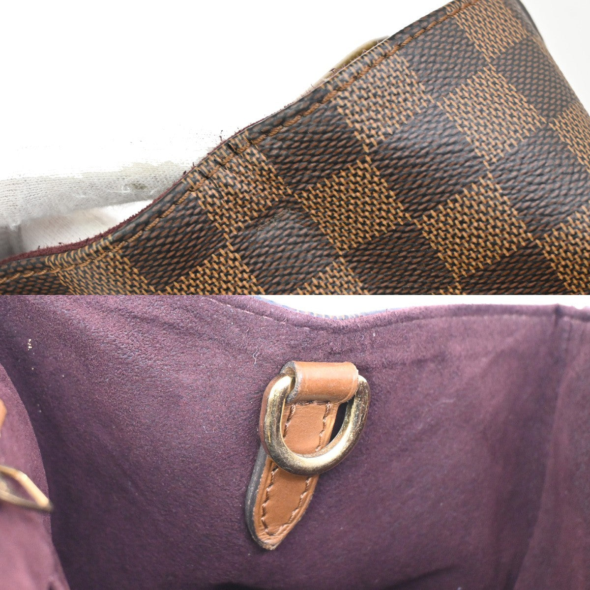 Louis Vuitton Greenwich Bag Damier, BROWN, CANVAS, Handbag