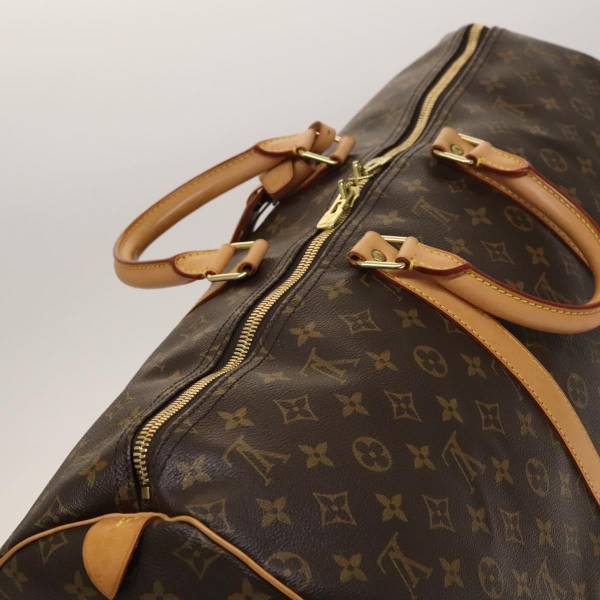 Louis Vuitton Keepall Bag Monogram Canvas, BROWN, CANVAS, Travel bag