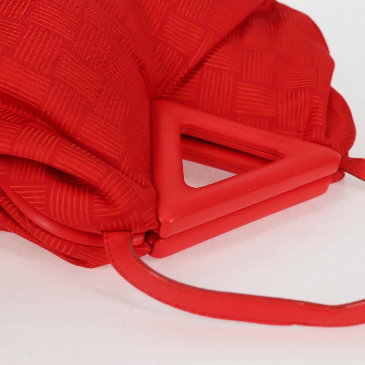 Bottega Veneta Point Shoulder Bag Chunky Knit Fabric, Red, Nylon, Shoulder Bag