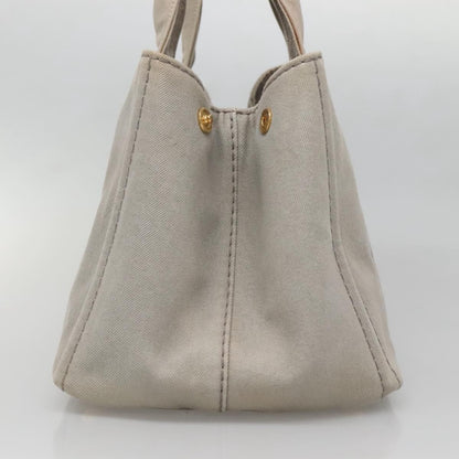 Prada Canapa Convertible Tote Canvas, GRAY, CANVAS, Tote bag