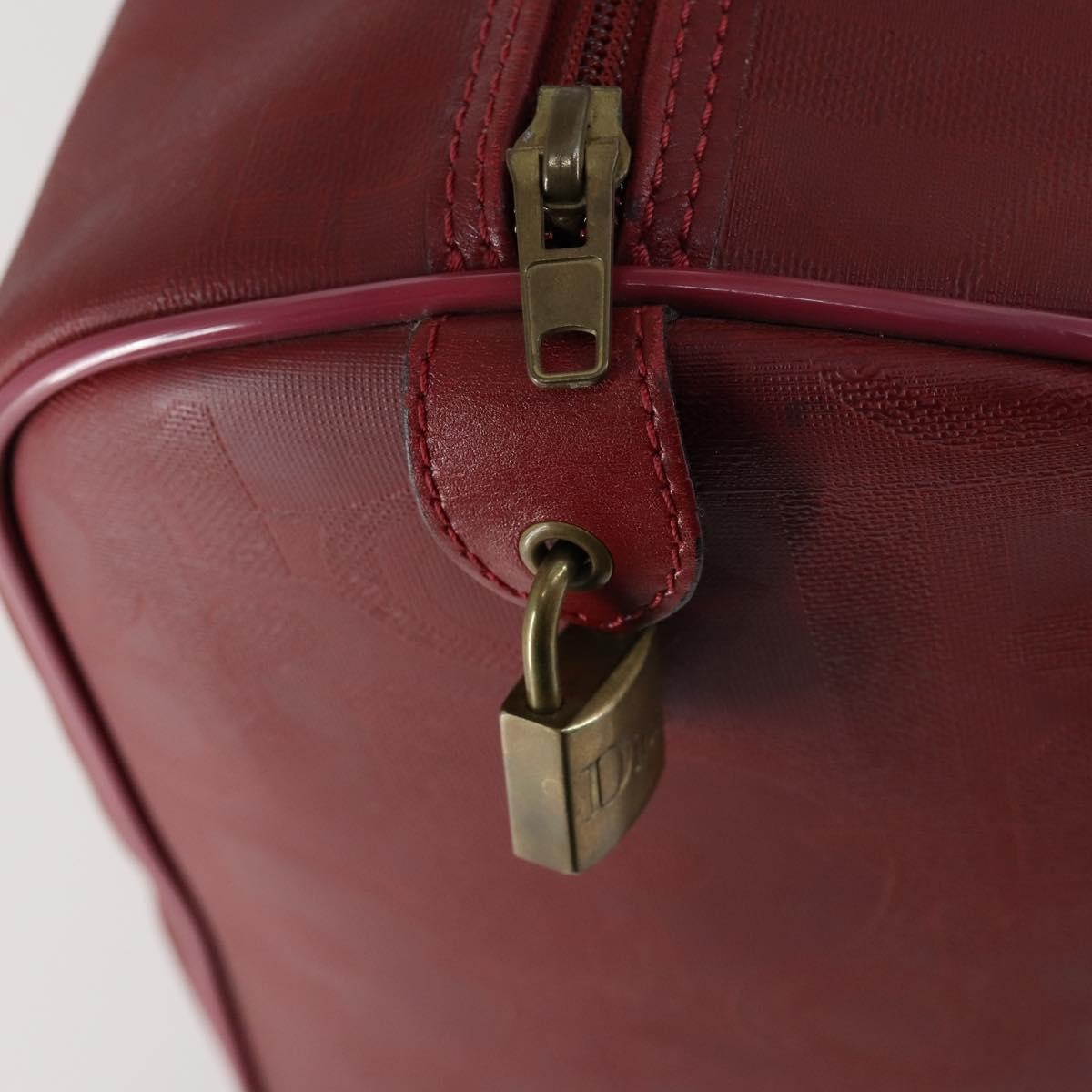 Christian Dior Vintage Trotter Duffle Bag Diorissimo Canvas, RED, PVC, Travel bag