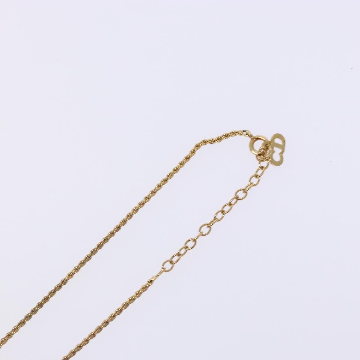 Christian Dior CD Round Pendant Necklace Metal, GOLD, METAL, Necklace