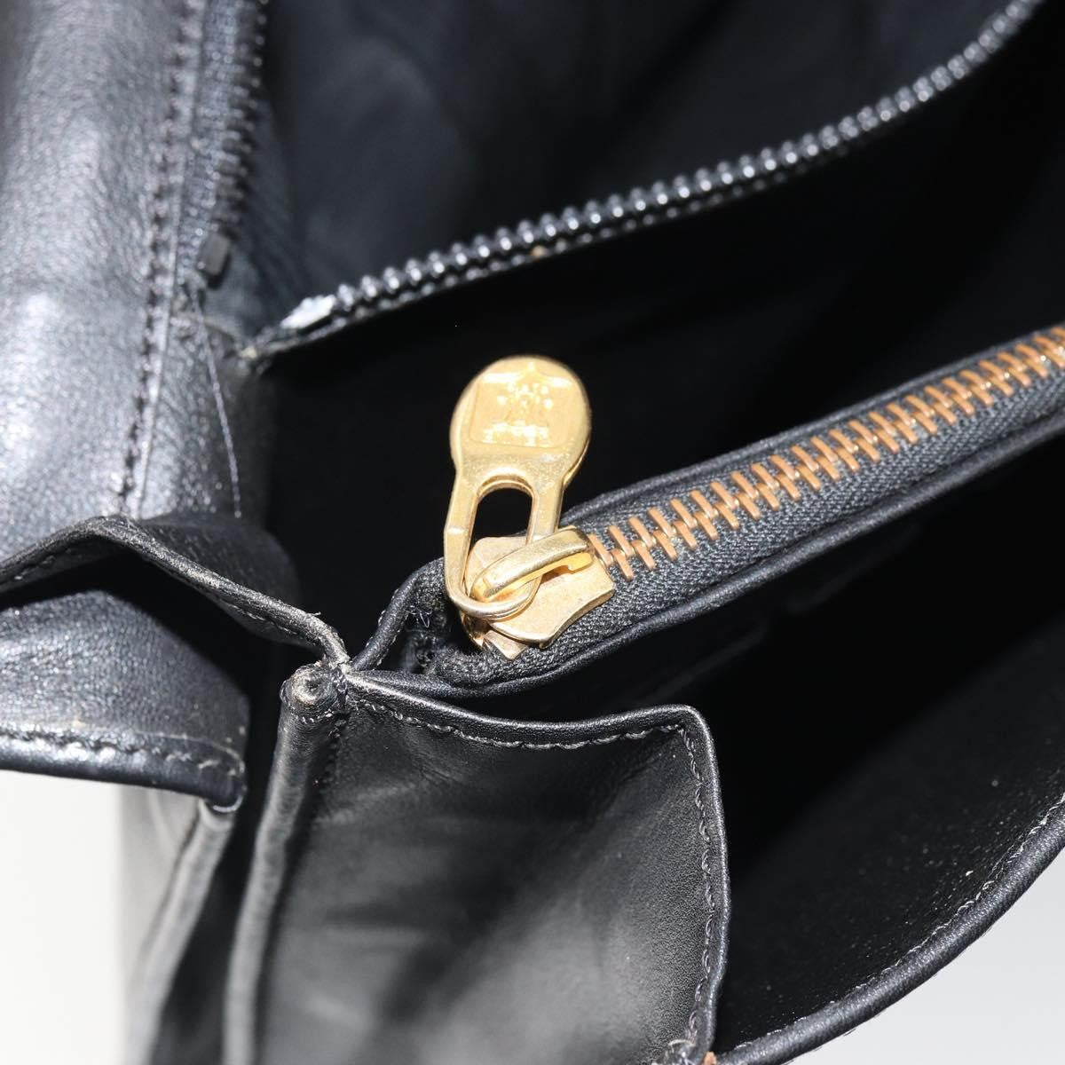 Celine Clutch Bag Leather, BLACK, LEATHER, Clutche & pouche